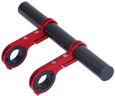 20Cm Fiets Stuur Extender Mountainbike Mtb Stuur Expander Fiets Mount Koplamp Beugel Houder Accessoires Rood