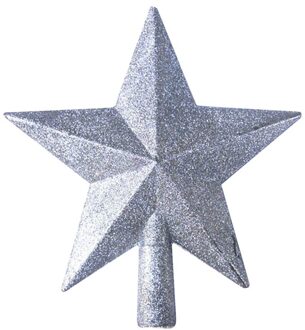 20Cm Glitter Sterren Kerstboom Top Xmas Ornamenten Topper Kerstboom Decoratie Voor Thuis Nieuwjaar Party Supplies' sliver