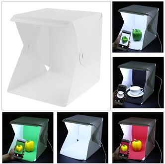 20cm Mini Vouwen Lightbox Fotografie Studio Softbox LED Light Room Soft Box Camera Foto Achtergrond Doos Licht Tent Kit