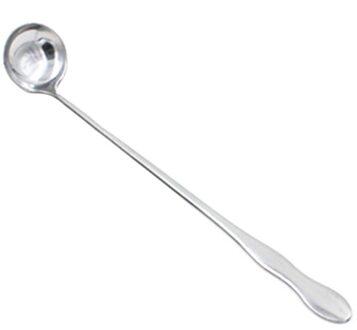 20CM Ronde Kom Kalebas Vorm Rvs Lange Steel Mengen Lepel Thee Koffie Ijs Dessert Lepel Keuken Gereedschap