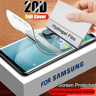 20D Full Curved Screen Protector For Samsung Galaxy S20 Note 10 Plus S10E Hydrogel Film on Samsung A51 A50 A71 A70 A30 Not Glass