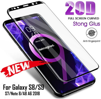 20D Full Curved Tempered Glass For Samsung Galaxy S8 S9 Plus Note 9 8 Screen Protector For Samsung A8 A6 S7 Edge Protection Film