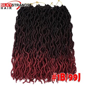 20Inch 24 Strengen Ombre Faux Locs Krullend Haak Hair Kanekalon Dread Locs Synthetische Senegalese Twist Hair Extensions Voor Vrouwen #99J