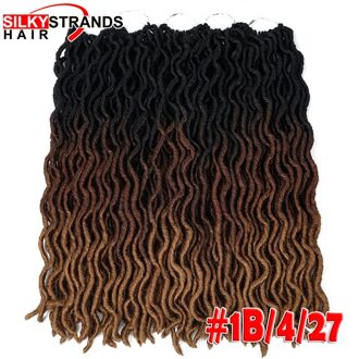 20Inch 24 Strengen Ombre Faux Locs Krullend Haak Hair Kanekalon Dread Locs Synthetische Senegalese Twist Hair Extensions Voor Vrouwen M1b/27 #