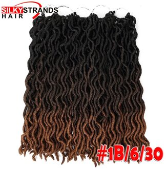 20Inch 24 Strengen Ombre Faux Locs Krullend Haak Hair Kanekalon Dread Locs Synthetische Senegalese Twist Hair Extensions Voor Vrouwen M1b/30 #