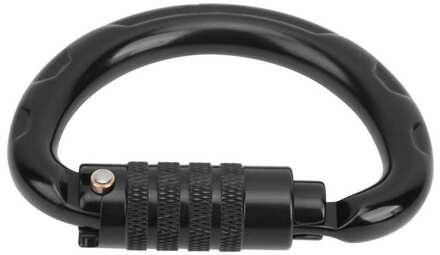 20KN Outdoor Klimmen Karabijnhaak Semi-Cirkel Auto Vergrendeling Karabijnhaak Bergbeklimmen Klimmen Aluminium Clip Haak Klimmen Gesp zwart