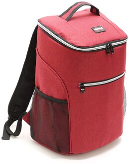 20L Outdoor Geïsoleerde Tas Koeler Lunch Tote Thermische Bento Bag Camping BBQ Picknick Voedsel Versheid Koeler rood