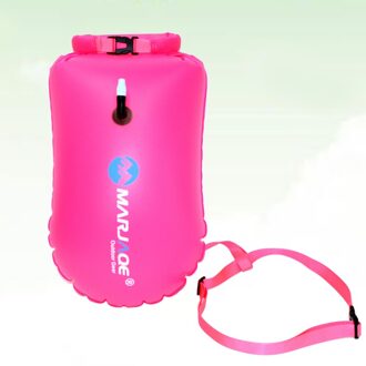 20L Thicken Pvc Waterdichte Gear Bags Outdoor Sport Opblaasbare Zak Boei Voor Varen Kajakken Vissen Rafting Zwemmen Camping Re rooskleurig
