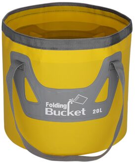 20L Waterdichte Water Zakken Vissen Opvouwbare Emmer Draagbare Emmer Water Container Opslag Carrier Bag geel