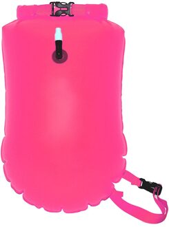 20L Zwemmen Boei Opslag Dry Bag Waterdichte Opblaasbare Water Sport Training Kajakkers Veiligheid Float Met Taille Riem Duiken Pvc roos rood