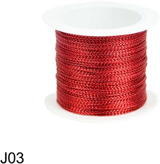 20M 1Mm Goud/Zilver/Rode Koord Handelsmerk Sieraden Armband Twine Tag Kwastje Touw Tag Line Strap lint Armband Maken Decor J03 rood