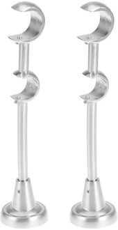20Mm/25Mm Dubbele Gordijnroede Beugels Draperie Pole Houder Heavy Duty Voor Thuis TRYC889 2 stk