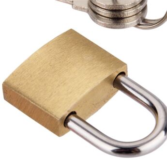 20Mm Kleine Koperen Slot Met Sleutels Bagage Case Hangslot Kluisjes Hangslot R66B