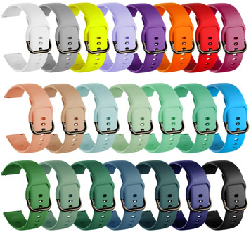 20mm Silicone Band for Samsung Galaxy Watch 42mm Active 2 40 44mm Gear S2 Soft Sport Watchband Strap Bracelet for Huami Amazfit