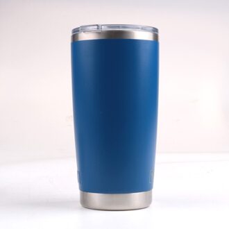 20oz Tumbler Deksel Reizen Mok Dubbele Wand Vacuüm Geïsoleerde-18/8 Rvs Thermos Water Fles donker blauw