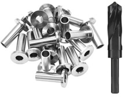 20PACK Rvs Beschermer Mouwen voor 1/8 inch 5/32 inch of 3/16 inch Kabel Reling met een Boor