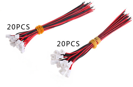 20Pair Micro JST PH 1.25 2 PIN Male Female Plug Connector With Wire Cables 100mm