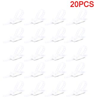 20Pc Vaste Management Mount Tie Nylon Multipurpose Draad Klem Zelfklevende Clip wit