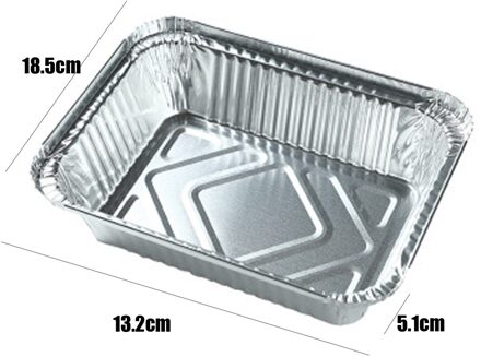 20Pc Wegwerp Aluminiumfolie Voor Barbecue Aluminiumfolie Pannen Aluminiumfolie Bakken Pan Praktisch Lade Voedsel Take-Out container C19 680ML
