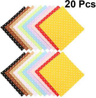 20Pcs 10 Kleuren Diy Niet-geweven Dot Patroon Doek Diy Craft Stof Voor Kinderen Kinderen (15X15Cm) 30X30CM