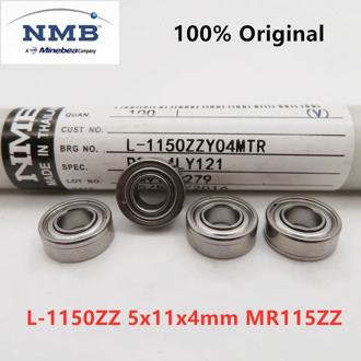 20pcs/100pcs original NMB high speed bearing L-1150ZZ 5*11*4 mm MR115ZZ precision miniature ball bearings 5mmx11mmx4mm