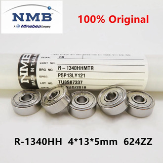 20pcs/100pcs original NMB Minebea R-1340HH 4*13*5 mm 624ZZ high speed miniature ball bearing 4mmx13mmx5mm Wire cut bearings