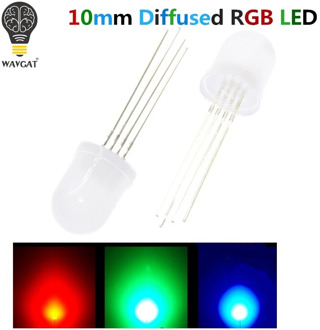 20PCS 10mm Full colors Diffused RGB LED Common Cathode 20mA 3 Colors Red Green Blue 4 Pin 10 mm Light-Emitting Diode LED Lamp