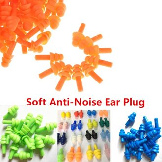 ! 20Pcs = 10Pairs Waterdichte Zwemmen Siliconen Zwemmen Oordopjes Voor Volwassen Zwemmers Kinderen Duiken Zachte Anti-geluid Oor plug