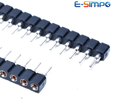 20pcs 1x40 Pin 2.54mm Round Tin Plated Breakable Single Row Hole PCB IC Female Pin Header Socket Connector