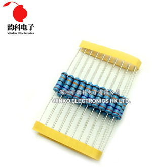 20pcs 2W Metal Film Resistor 2W 1% 0R - 2.2M 0 2.2 10 100 120 150 220 270 330 390 470 1K 2.2K 4.7K 10K 15K 100K 470K 1M ohm
