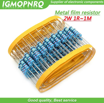 20pcs 2W Metal film resistor 5 color ring 1% 1R - 1M 1R 22R 47R 100R 220R 470R 1K 10K 22K 100K 220K 10 22 47 100 220 470 ohm