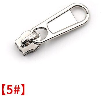 20Pcs 3 #5 #8 #10 # Rits Sliders Voor Nylon Ritsen Diy Bagage Reparatie Rits Hoofd puller Montage Quilt Kledingstuk Naaien Zip Accessoire No5Silver