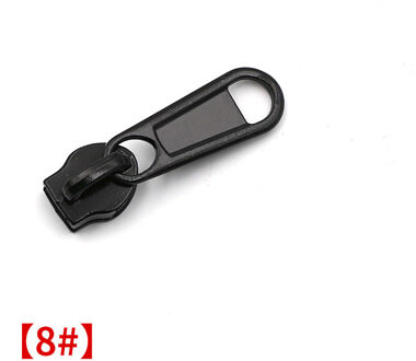 20Pcs 3 #5 #8 #10 # Rits Sliders Voor Nylon Ritsen Diy Bagage Reparatie Rits Hoofd puller Montage Quilt Kledingstuk Naaien Zip Accessoire No8Black