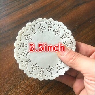 20Pcs 3.5Inch Witte Ronde Diameter 88Mm Paper Lace Kleedjes Cake Placemat Voor Christmas Party Decoratie