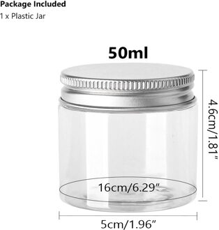 20Pcs 30/50/60/80/100/120/150Ml Lege Plastic Helder Cosmetische potten Make Container Helder Jar Gezichtscrème Monster Pot Container groen