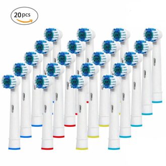 20Pcs/4Pcs Vervangende Opzetborstels Elektrische Borstel Fit Voor Oral B Braun Modellen Power Triumph Precision Clean 20stk