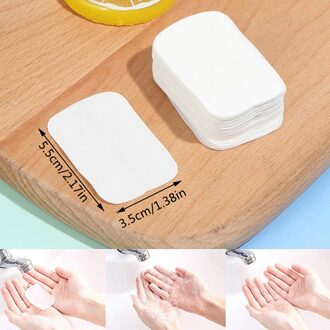 20Pcs/50Pcs Travel Hand Wassen Zeep Papier Multifunctionele Aroma Gesneden Schoonmaken Papier Wegwerp Boxed Mini Zeep 20stk