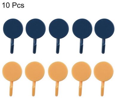 20Pcs 6X6Cm Transparante Sterke Zelfklevende Deur Muur Hangers Haken Zuig Zware Belasting Rack Cup Sucker voor Keuken Badkamer 10stk blauw andyellow
