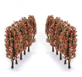 20Pcs 8.5Cm Trein Layout Model Bloem Bomen Straat Park Landschap Zand Tafel Decor