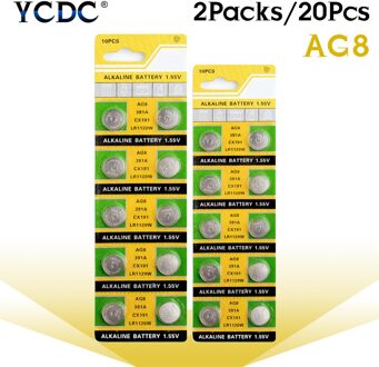 20Pcs AG8 GS8 LR1120 GP381 39 1 Button 1.5V G8 Cell Coin Alkaline Batterijen Voor Watch Calculator computer Afstandsbediening