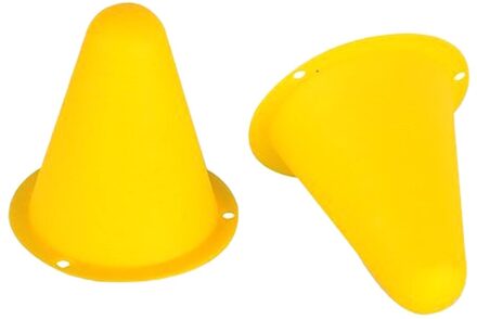 20Pcs Agility Maker Kegels Voor Slalom Rolschaatsen Training Verkeer Kegel Voetbal Teken Emmer Road Outdoor Training Kegel geel