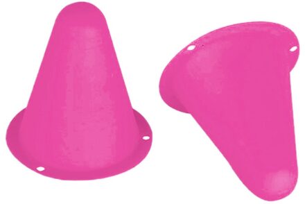 20Pcs Agility Maker Kegels Voor Slalom Rolschaatsen Training Verkeer Kegel Voetbal Teken Emmer Road Outdoor Training Kegel Roze