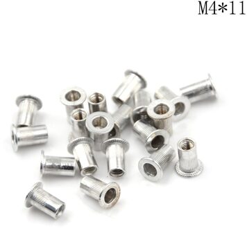 20Pcs Aluminium Rivnut Platte Kop Schroefdraad Klinknagel Insert Cap Klinknagel Moer M4 M5 M6 M8 M10 M4x11
