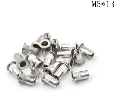 20Pcs Aluminium Rivnut Platte Kop Schroefdraad Klinknagel Insert Cap Klinknagel Moer M4 M5 M6 M8 M10 M5x13