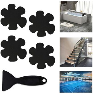 20Pcs Anti-Slip Douche Stickers Bad Veiligheid Antislip Stickers Voor Badkuipen Douches Loopvlakken zwart