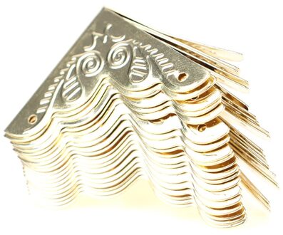 20Pcs Bagage Case Box Corners Beugels Voor Meubels Decoratieve Driehoek Rotan Gesneden Decoratieve Hoek Protector GD