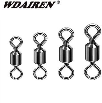 20Pcs Ball Bearing Swivel Solid Ringen Vissen Connector 1Cm Lengte Oceaan Boot Vissen Haken FA-235 size 10mm