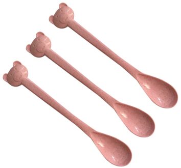 20Pcs Beer Ijs Lepels Specerijen Lepels Honing Theelepels Suiker Koffie Lepel (Blauw) roze