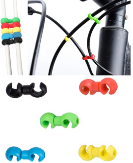 20pcs Bicycle MTB Brake Gear Cable S Style Clips Buckle Hose Guide Bike Cross Line Clip Ring Clasp Cycling Accessories