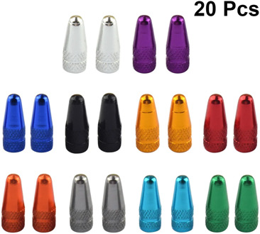 20Pcs Bicycle Valve Caps Presta Small French Style Aluminum Alloy Portative Durable Valve Caps Presta for Bikes Bicycle MTB
